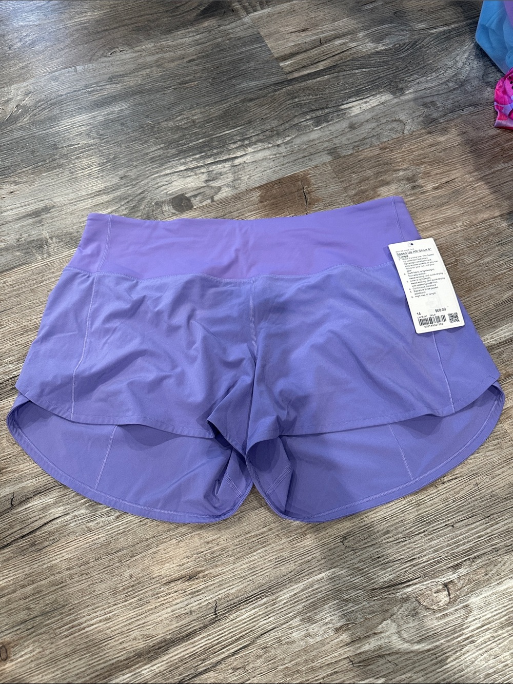 NEW with tags! Lululemon Speed Up High-Rise Lined Short 4" Dark Lavender sz 14